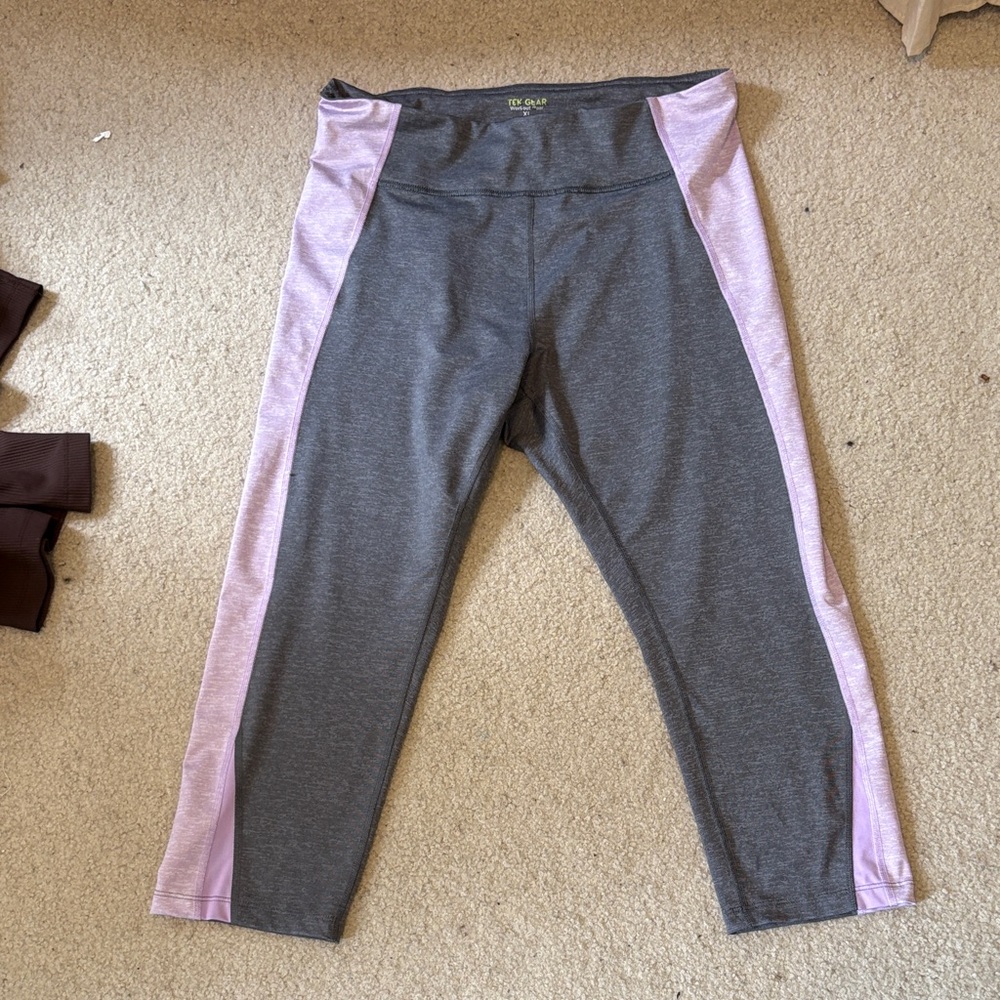 Tek Gear Gray and Light Pink Leggings